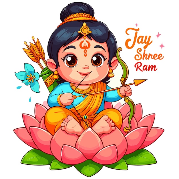 Baby Shree Ram Navami Ai Generated Vector