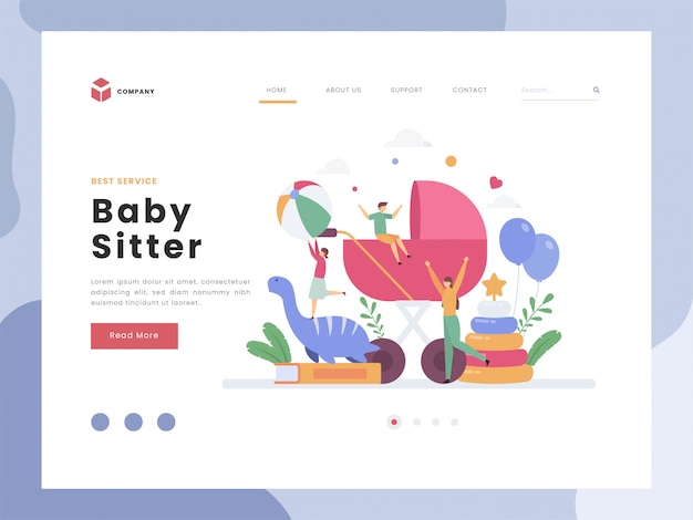 baby sister landing page template