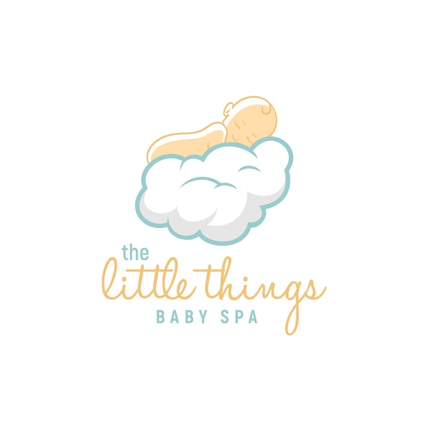 baby spa logo inspiration cute health soft