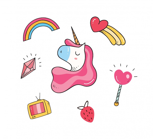 baby t shirt design with unicorn patches