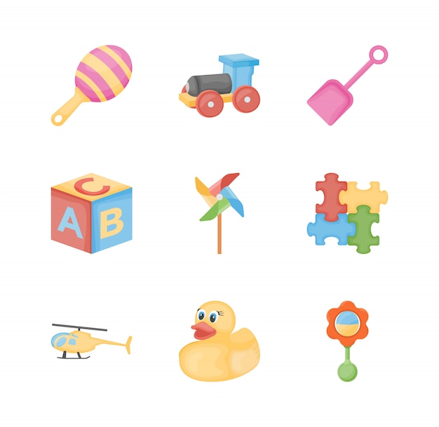 Baby Toys Flat Icons