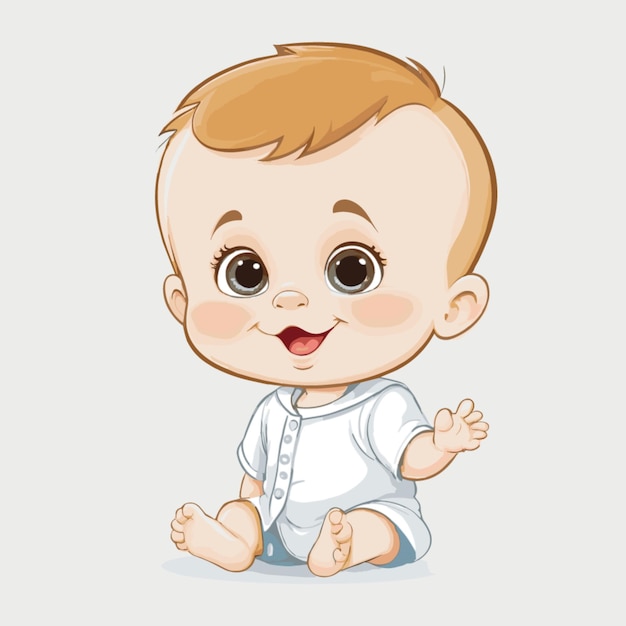 Baby vector on white background