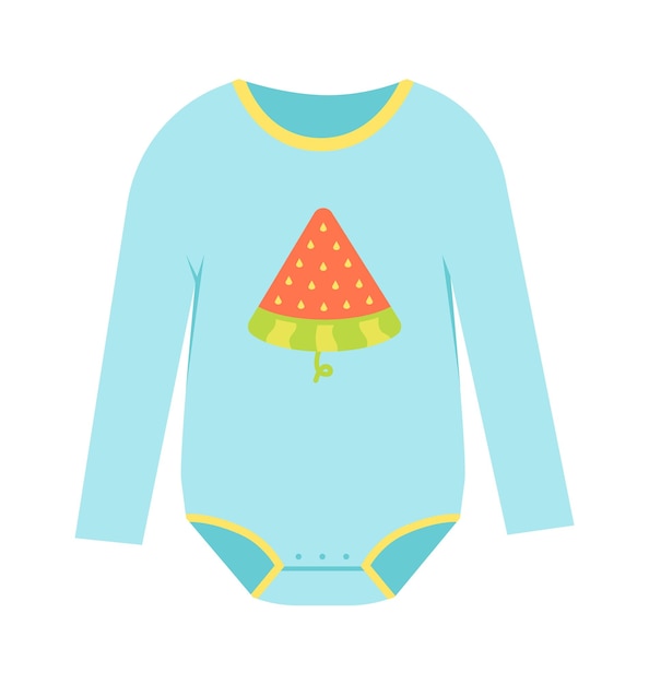 Baby watermelon romper Vector illustration