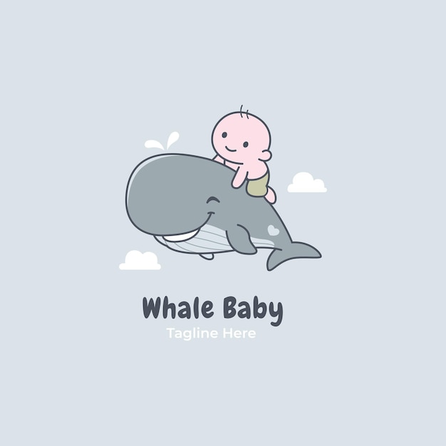 Baby Whale logo, baby store and baby shop