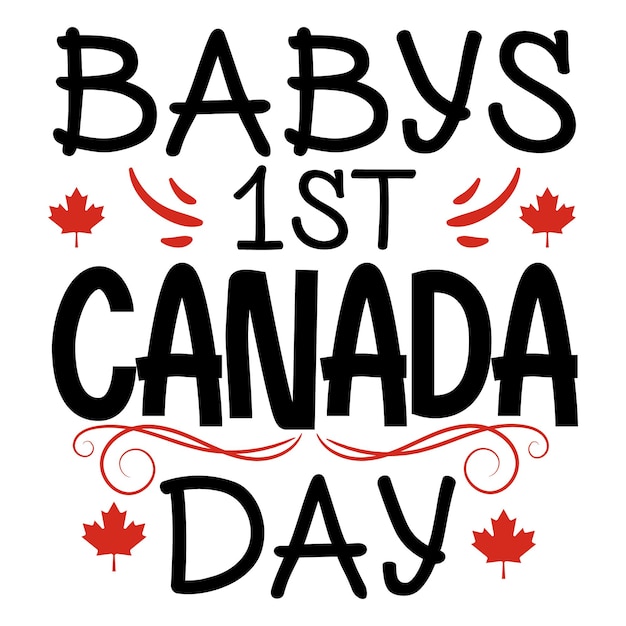 Vector babys 1st canada day svg 1st of july canada day t shirt design