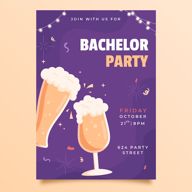 Bachelor party invitation template