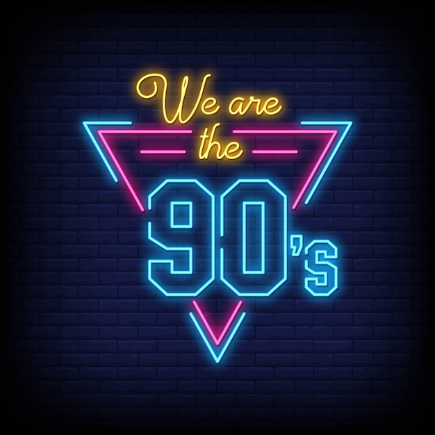 Back to 90's neon signs style 