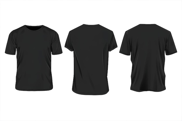 the back of the black t shirt is black and has a black back