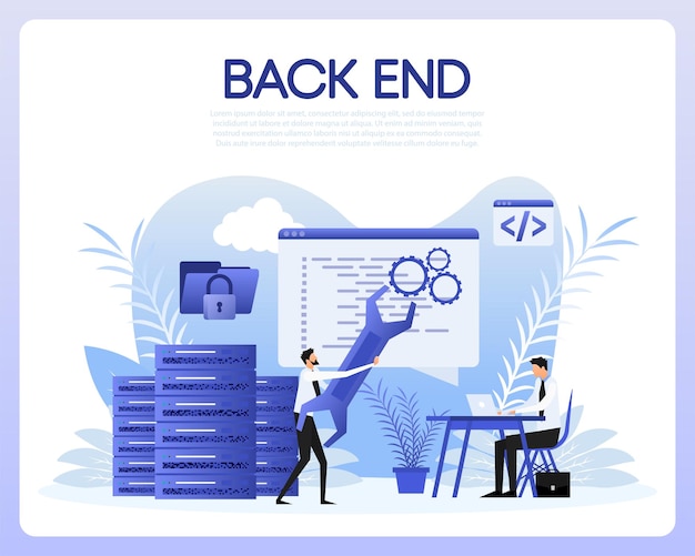 Back end people for concept design Business concept Icon vector