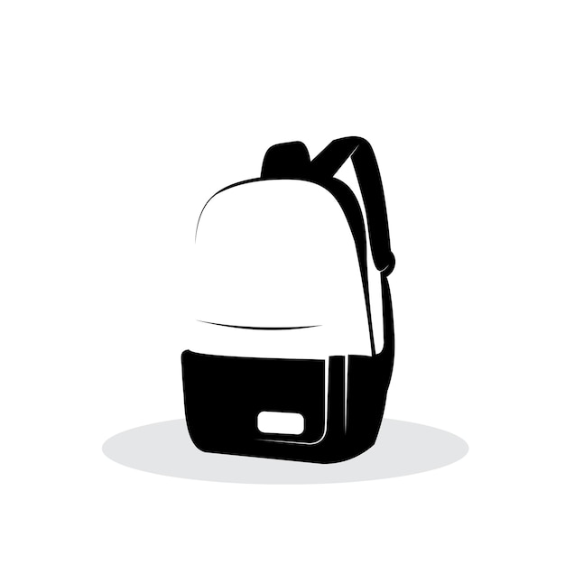 Vector back pack silhouette logo