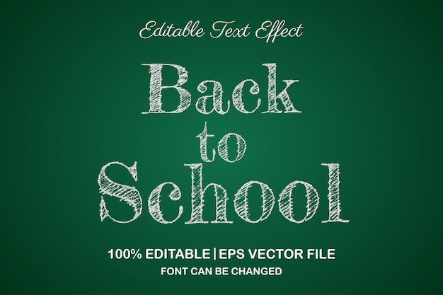 Back to school 3d editable text effect