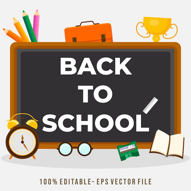 Back to School 3D text effect