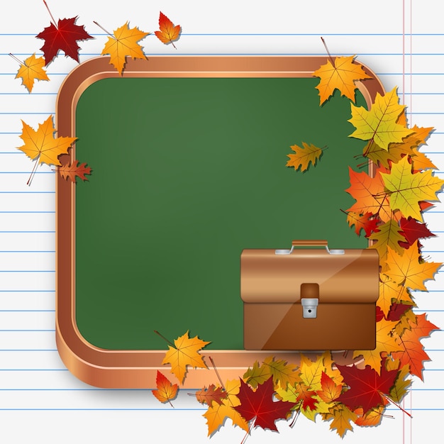 Back to school autumn style vector illustration