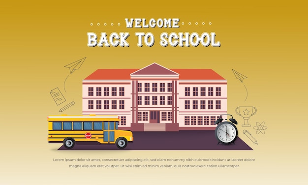 Back to school background template