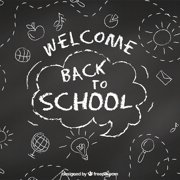 Back to school background with blackboard style