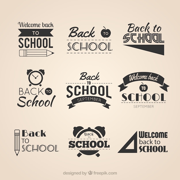 Back to school badges