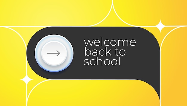 Back to school banner School admission horizontal web banner template vector illustration