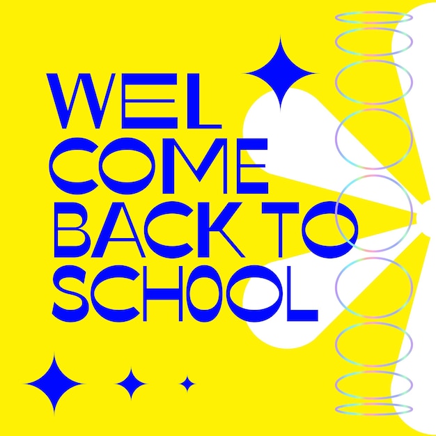 Back to School banner with abstract geometric elements with gradient Vector abstract background