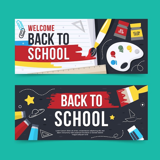 Back to school banners