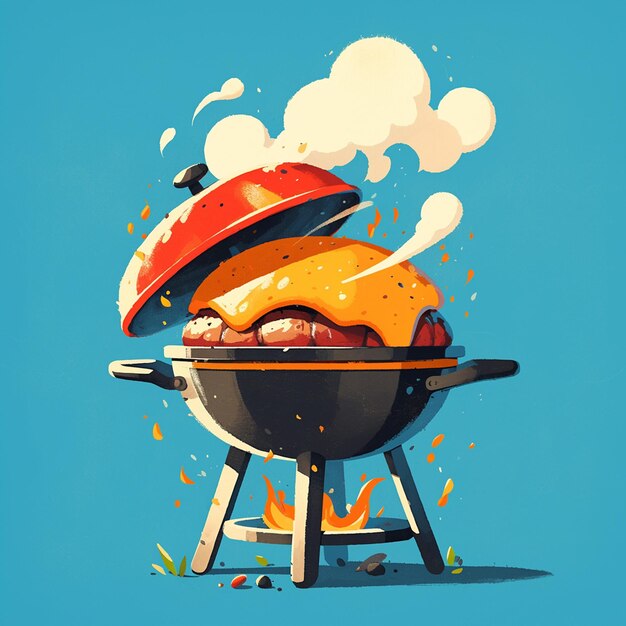 Vector back to school bbq poster