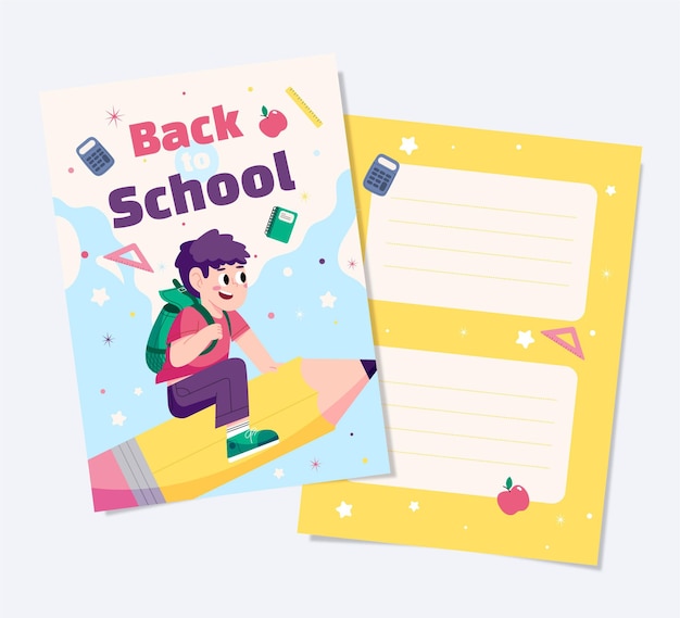 Back to school card template