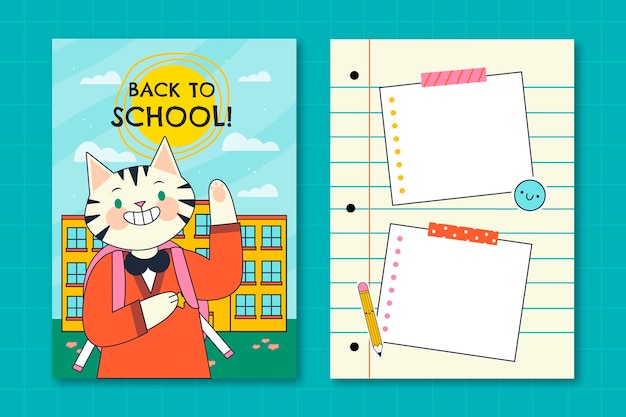 Back to school card template