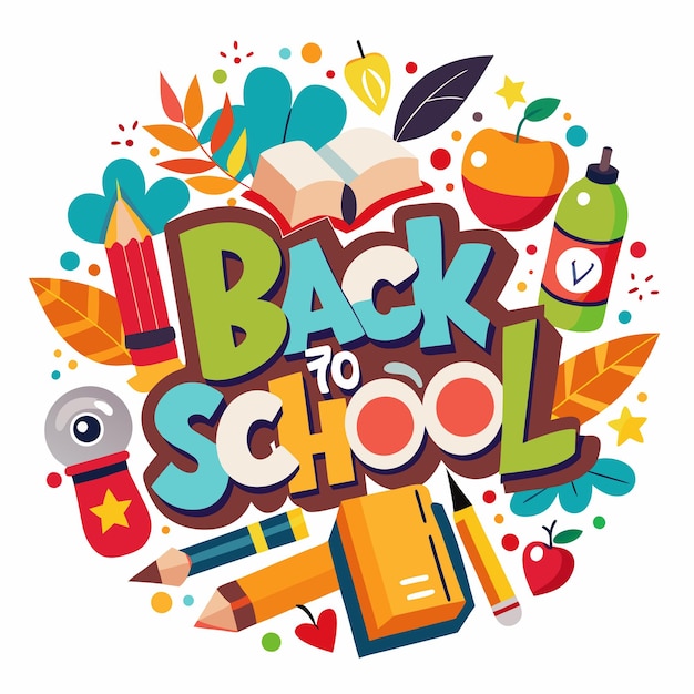 Back to School Colorful Illustration