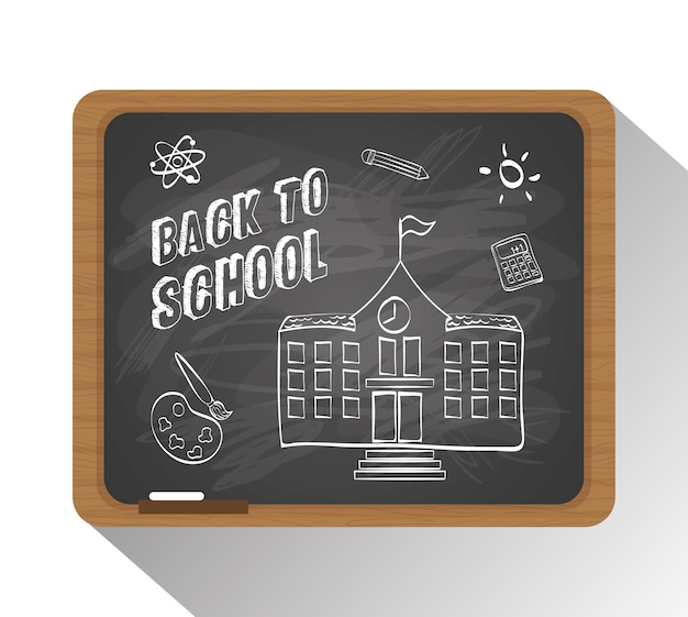 Back to school concept with icon design