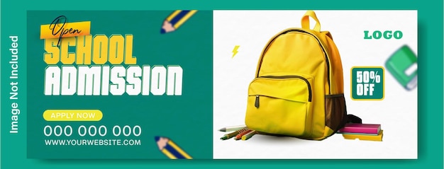 Back to school cover template design