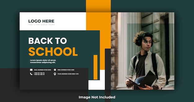 Vector back to school dark modern colorful  banner template and welcome banner