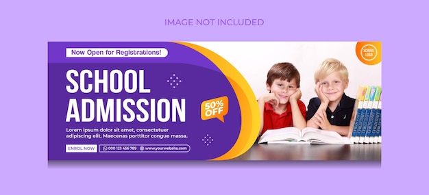 Back to school design banner template