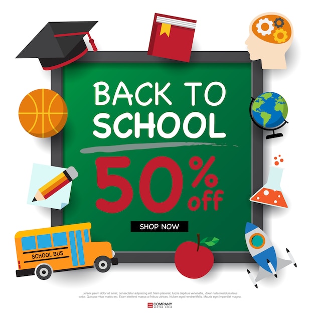 Back to school Design Template,Back to school shopping brochure