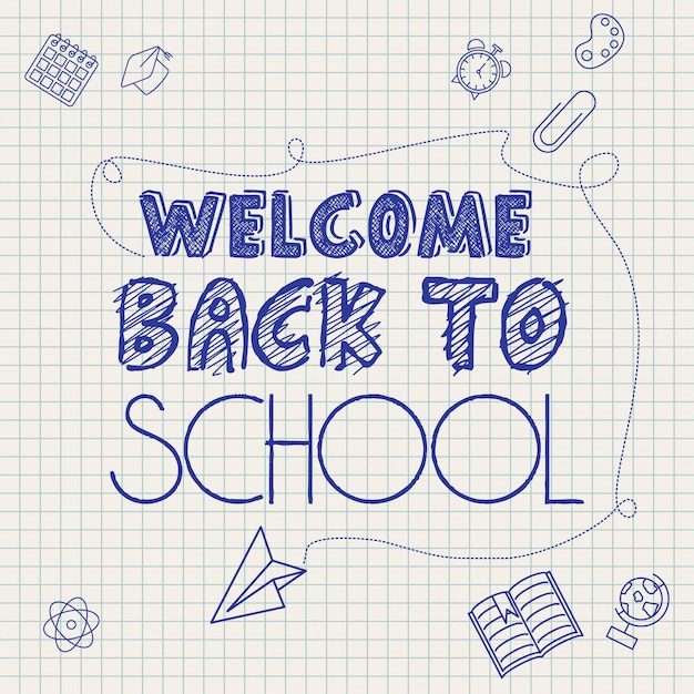 Back to School design with white background vector