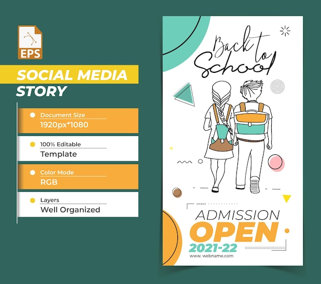 Back To School Digital Concept Instagram and Social Media Post B