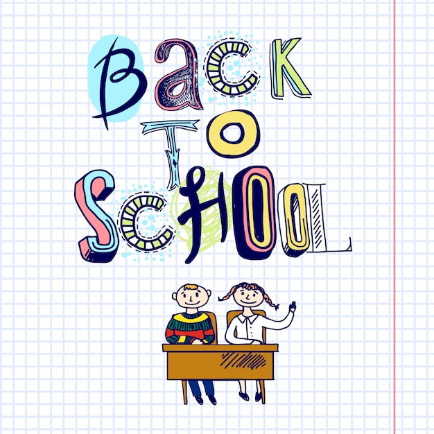 Back to school doodle concept