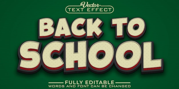 Back To School Editable Text Effect Template