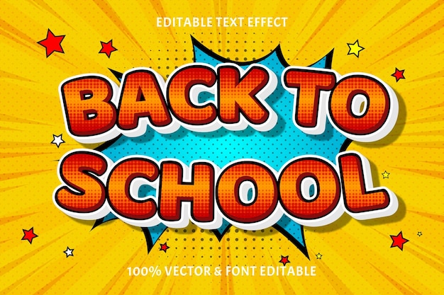 BACK TO SCHOOL EDITABLE TEXT EFFECT