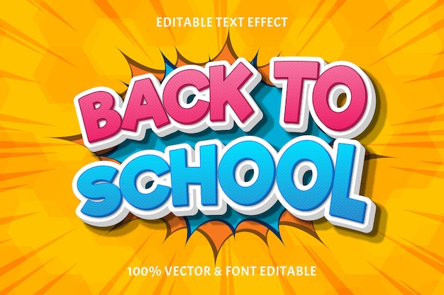 BACK TO SCHOOL EDITABLE TEXT EFFECT