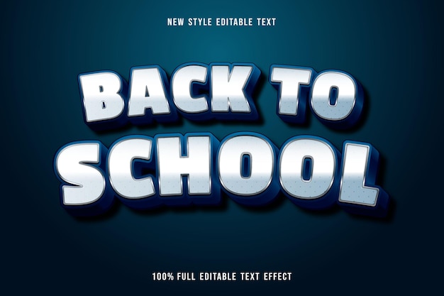 Back to school editable text effect