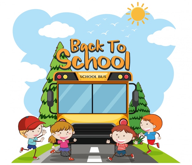 Vector back to school element banner