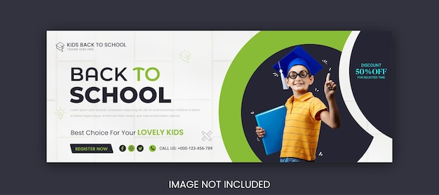 Back to school facebook cover banner template