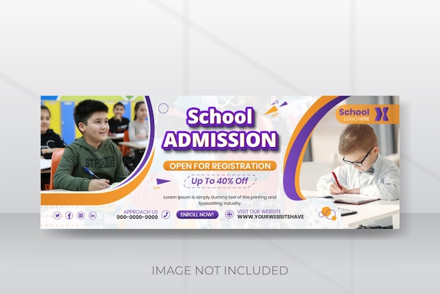 Back to school Facebook covers web banner