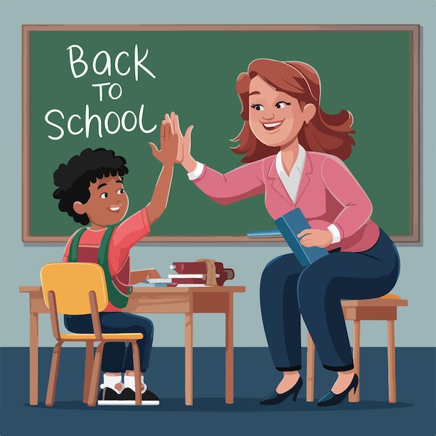 Back To School flat vector illustration design