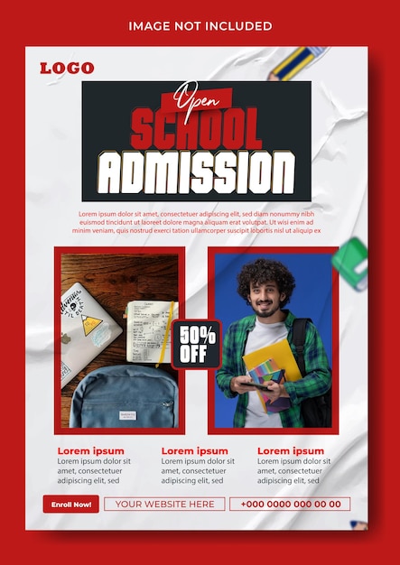 Back to school flyer template design