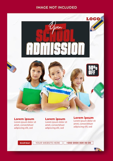 Back to school flyer template design