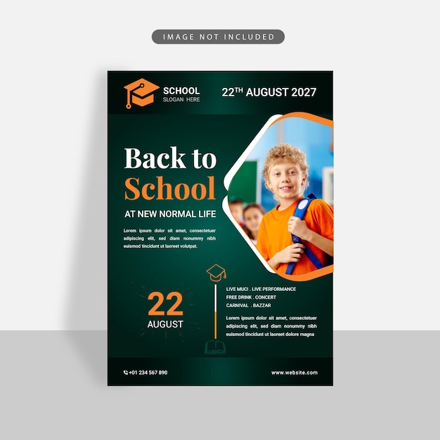 back to school flyer template