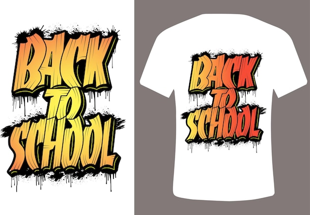 Back to school Graphite white t shirt design