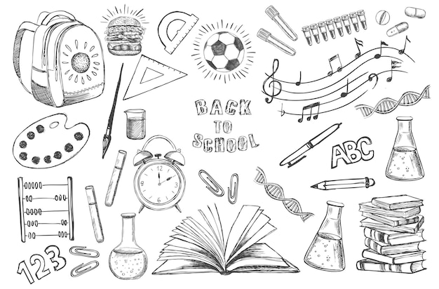 Back to School Hand drawn illustration