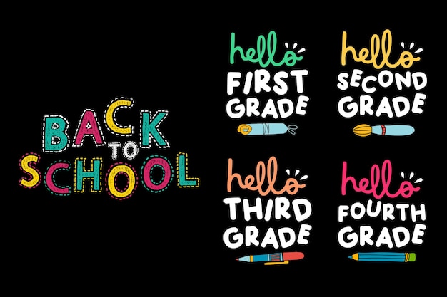 Back To School Hello First Grade Hello Second Grade Hello Third Grade Hello Fourth Grade