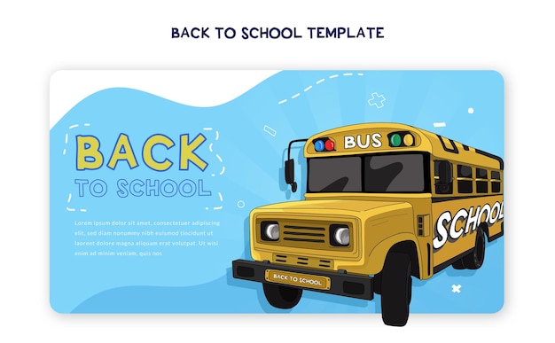 Vector back to school illustration banner template